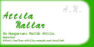 attila mallar business card