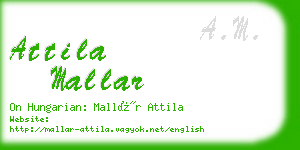 attila mallar business card
